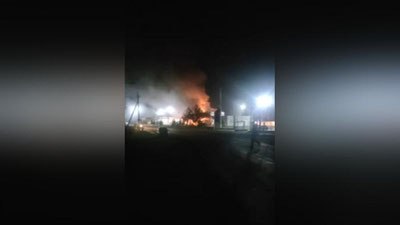 Изрображение 'В Янгиюле горела АГНКС (видео)'