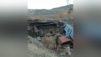 Изрображение 'В Ташкентской области столкнулись два грузовых поезда (видео)'