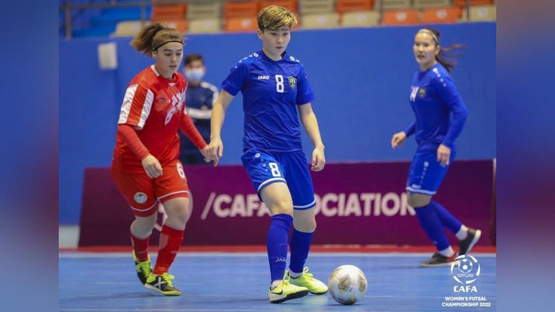 'CAFA Womenʼs Futsal Championship-2022. Ўзбекистон терма жамоаси Тожикистон устидан йирик ҳисобда ғалаба қозонди'ning rasmi