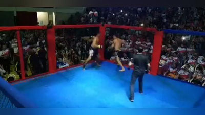 Изрображение 'Депутат и мэр бразильского города решили спор на ринге (видео)'