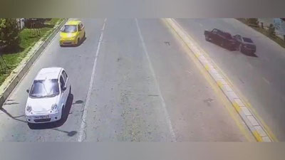 Изрображение 'В Карши водитель "Жигули" погиб, врезавшись на встречной полосе в "Нексию" (видео)'