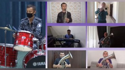 Изрображение 'Оркестр Академии МВД Узбекистана исполнил "карантинную" версию хита Despacito (видео)'