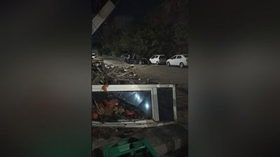 Изрображение 'В Ташкенте пьяный водитель протаранил магазин, сбил пешеходов и врезался в "Спарк"'