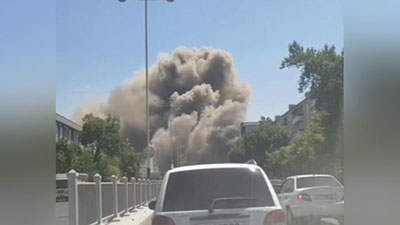 Изрображение 'Крупный пожар произошел на улице Мукими в Ташкенте (видео)'