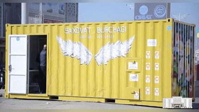 Изрображение 'В Ташкенте появился "Добрый контейнер": репортаж о благотворительном проекте'