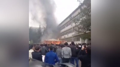 Изрображение 'На территории Ташкентского технического университета произошел пожар (видео)'