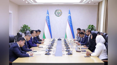 Изрображение 'В Министерстве инвестиций, промышленности и торговли обсудили перспективы развития отношений с крупной эмиратской компанией'