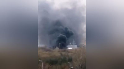 Изрображение 'В Яшнабадском районе вспыхнул трансформатор (видео)'