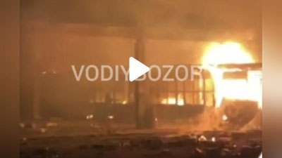 Изрображение 'В Шахрихане горел рынок (видео)'