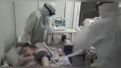 Изрображение 'Минздрав поделился видео с тяжелобольным пациентом из НИИ вирусологии'