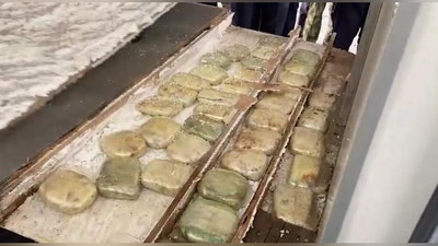 Изрображение 'В автофургоне на КПП "Яллама" в Ташкентской области обнаружили 20 кг героина (видео)'