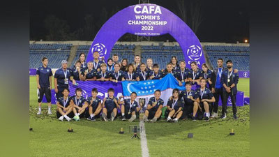 Изрображение 'Женская сборная Узбекистана выиграла чемпионат Центрально-Азиатской футбольной Ассоциации'