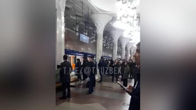 Изрображение 'В столичном метрополитене объяснили задержку поезда на станции «Мустакиллик майдони»'
