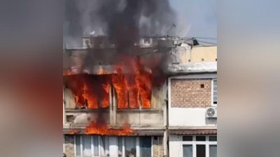 Изрображение 'На 14-м квартале Юнусабада горела квартира (видео)'