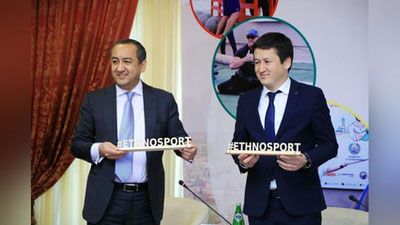 'Abdulaziz Aqqulov O`zbekiston Etnosport va strongmen federasiyasi raisi etib tayinlandi'ning rasmi