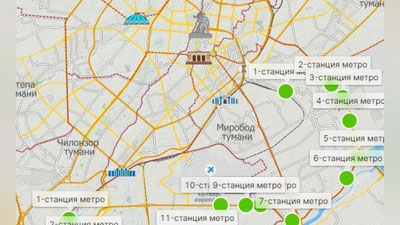 Изрображение 'Ташкентский хокимият призвал проголосовать за названия новых станций метро'