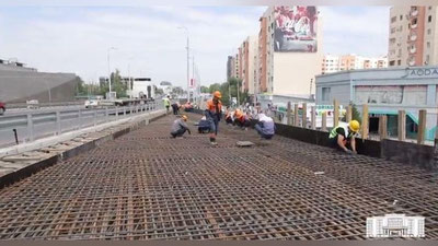 Изрображение 'В столичном хокимияте показали процесс строительства развязки на Куйлюке (видео)'