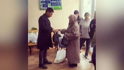 Изрображение 'Рэпер Шохрух, избранный депутатом на Чиланзаре, раздал мясо малообеспеченным'