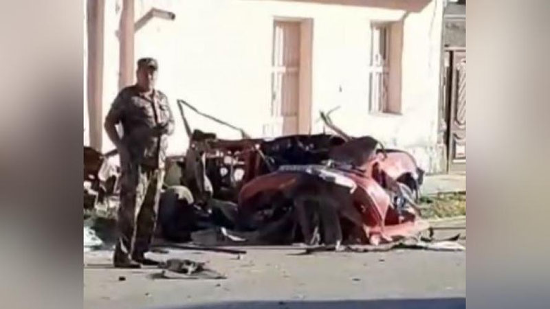 Изрображение 'В Кашкадарье на ходу в "Нексии" взорвался газовый баллон: двое человек погибли на месте (видео)'