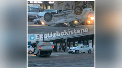 'Yunusobodda yuz bergan YTHda "Kobalt" ag`darilib ketgan'ning rasmi