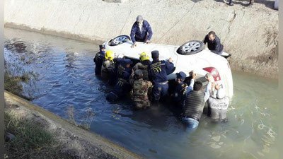 Изрображение 'В Нарпае в упавшем в канал автомобиле погиб водитель "Эпики"'