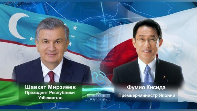 Изрображение 'Президент Узбекистана пригласил премьер-министра Японии посетить нашу страну'