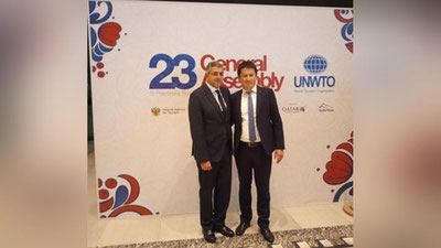'Turizmni rivojlantirish davlat qo`mitasi raisi UNWTO Bosh kotibi bilan uchrashdi'ning rasmi