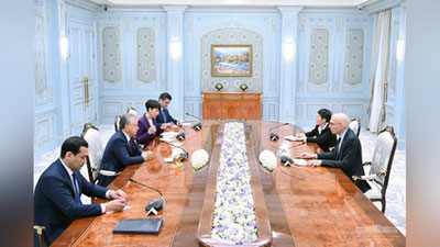 Изрображение 'Шавкат Мирзиёев принял Верховного комиссара ООН по правам человека'