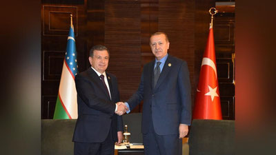 Изрображение 'Президент Узбекистана пожелал турецкому лидеру скорейшего выздоровления'