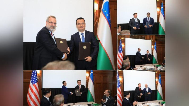 'O`zbekiston va AQSh biznes-forumida 12 ta hujjat imzolandi'ning rasmi