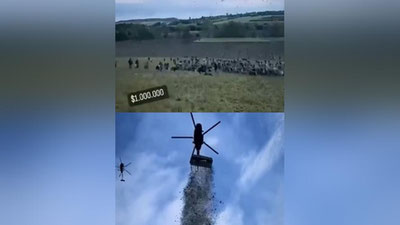 'Чехияда миллионер вертолётдан бир миллион доллар сочиб юборди (видео)'ning rasmi