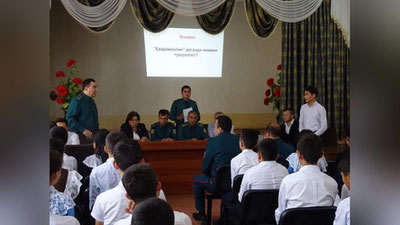 '“Tinchlik va osoyishtalikni saqlashda yoshlarning mas`uliyati” mavzusida uchrashuv o`tkazildi'ning rasmi