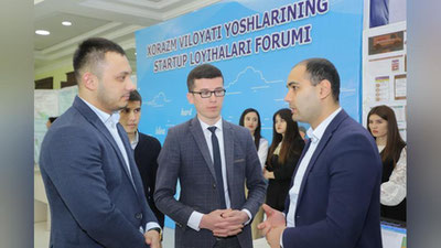 'Xorazmlik yoshlarning “Start up” loyihalarini amalga oshirish  bo`yicha Forum bo`lib o`tdi'ning rasmi