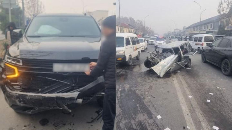 'Farg`onada qarama-qarshi yo`lga chiqib harakatlangan 20 yoshli Tahoe haydovchisi YTH sodir etdi (video)'ning rasmi