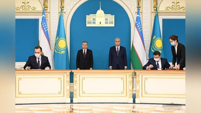 'Ўзбекистон-Қозоғистон божхона соҳасида муҳим битим имзоланди'ning rasmi
