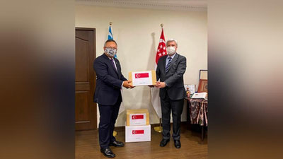 Изрображение 'Сингапур передал Узбекистану ПЦР-тесты на выявление коронавируса для 5 тысяч человек'