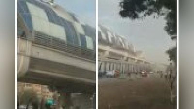 'Toshkentda esgan shamol o`tgan yili ishga tushirilgan erusti metro bekatlarining tomini uchirib ketdi (video)'ning rasmi