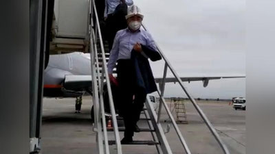 Изрображение 'Бывший президент Кыргызстана Аскар Акаев доставлен в Бишкек'