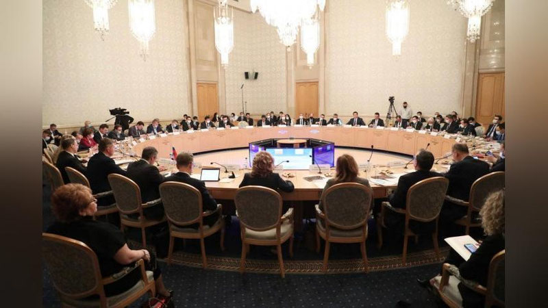 'Moskvada O`zbekiston va Rossiya iqtisodiy hamkorlik bo`yicha hukumatlararo komissiyasining 22-yig`ilishi bo`lib o`tdi'ning rasmi