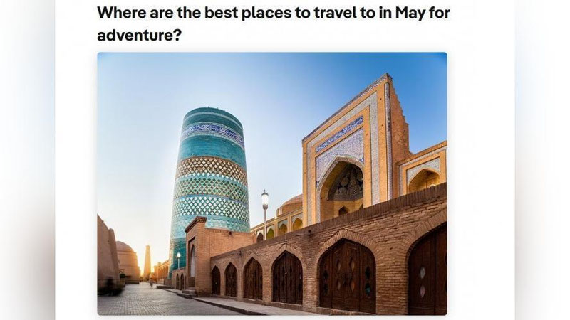 '“Lonely Planet” nashri may oyida O`zbekistonga tashrif buyurishni tavsiya qildi'ning rasmi