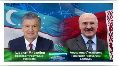 Изрображение 'Шавкат Мирзиёев поздравил Александра Лукашенко с днем рождения'