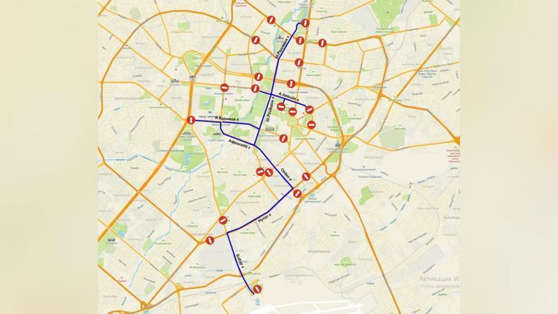 Изрображение 'В Ташкенте из-за саммита ОЭС будут закрыты центральные улицы'