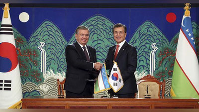 'O`zbekiston va Janubiy Koreya Prezidentlarining onlayn-sammiti bo`lib o`tadi'ning rasmi
