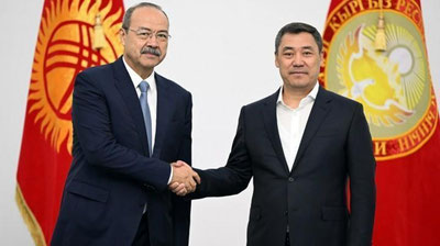 'Qirg`iziston prezidenti Bosh vazir Abdulla Aripovni qabul qildi'ning rasmi