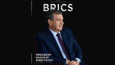 'Shavkat Mirziyoev nufuzli jurnal muqovasida 'ning rasmi