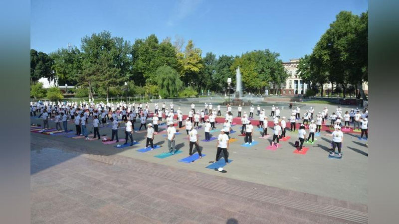 Изрображение 'В Ташкенте отметили Международный день йоги (фото)'