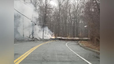 'Нью-Йоркда бўрон: кучли шамол машиналарни ағдариб ташлади, минглаб авиарейслар бекор қилинди (фото)'ning rasmi
