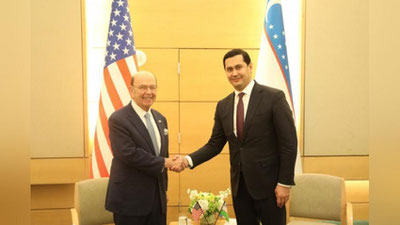 'O`zbekiston investisiyalar va tashqi savdo vaziri AQSh savdo vaziri bilan uchrashdi'ning rasmi