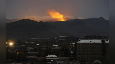 'Ozarbayjon Tog`li Qorabog`dagi shaharni qo`lga kiritganini ma`lum qildi'ning rasmi