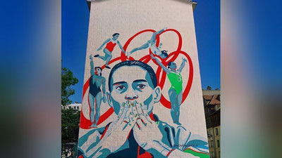 Изрображение 'В Ташкенте предложили запечатлеть олимпийцев с помощью муралов на стенах домов (фото)'